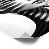 Fashionable Woman optische Verlichting zwart-wit Poster (Hoek)