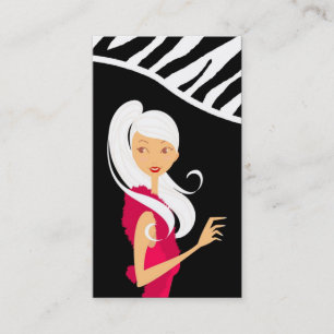 Fashionesta Mode Vector Winkelmeisje Visitekaartje