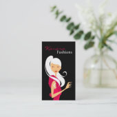 Fashionesta Mode Vector Winkelmeisje Visitekaartje (Staand voorkant)