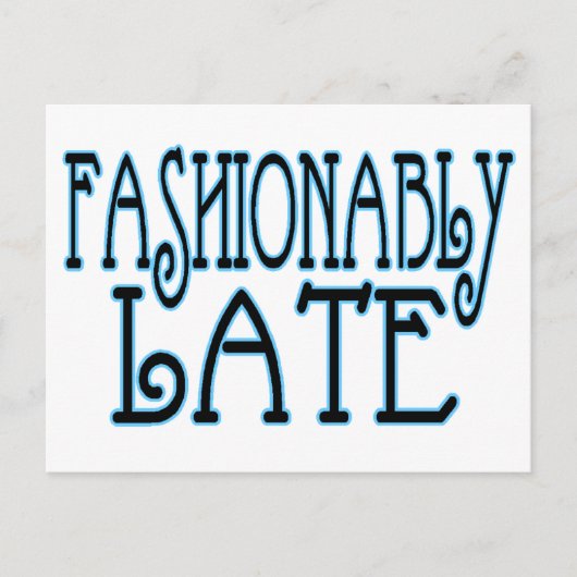Fashionisch laat briefkaart (Voorkant)