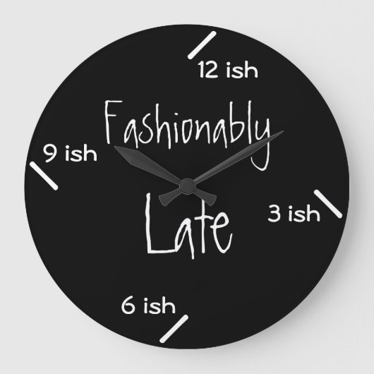 Fashionisch laat grote klok (Voorkant)