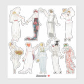 Fashionische dames sticker (Vel)