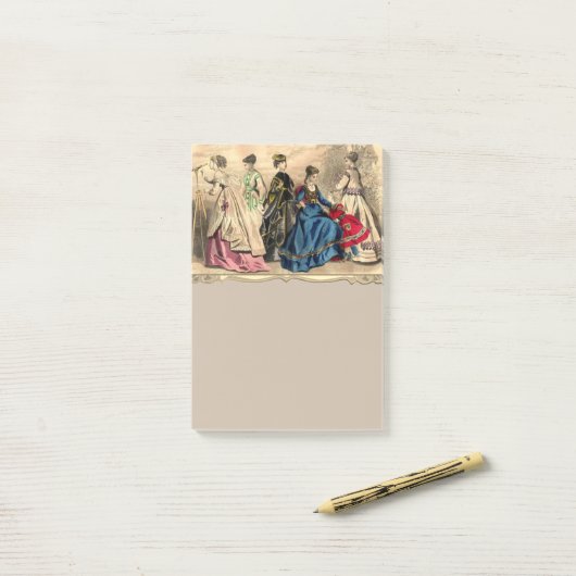 Fashionische Victoriaans dames Post-it® Notes (Op bureau)