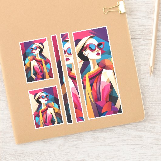 Fashionista 2 scrapbooking sticker (Notitieboek)