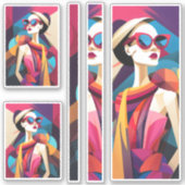 Fashionista 2 scrapbooking sticker (Voorkant)