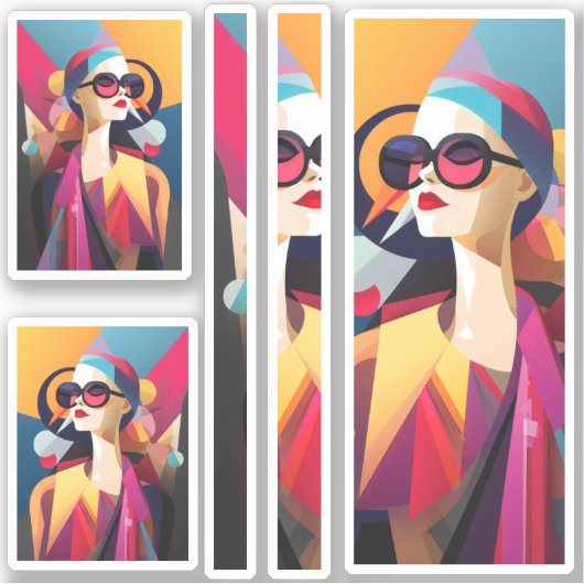 Fashionista 3 scrapbooking sticker (Voorkant)