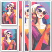 Fashionista 4 scrapbooking sticker (Voorkant)