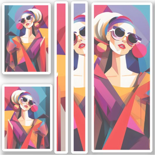 Fashionista 4 scrapbooking sticker (Voorkant)