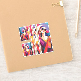 Fashionista 4 scrapbooking sticker