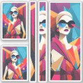 Fashionista 5 scrapbooking sticker (Voorkant)