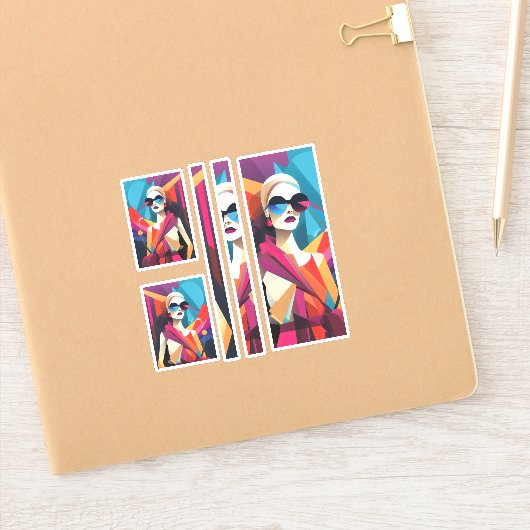 Fashionista 5 scrapbooking sticker (Notitieboek)