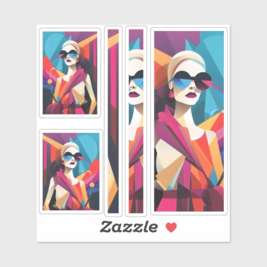 Fashionista 5 scrapbooking sticker (Vel)