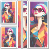 Fashionista 6 scrapbooking sticker (Voorkant)