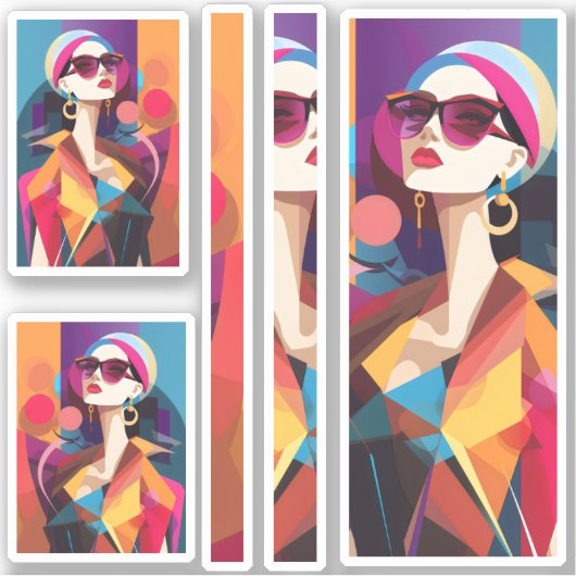 Fashionista 6 scrapbooking sticker (Voorkant)