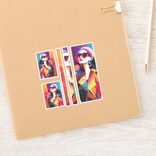 Fashionista 6 scrapbooking sticker (Notitieboek)