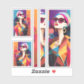 Fashionista 6 scrapbooking sticker (Vel)