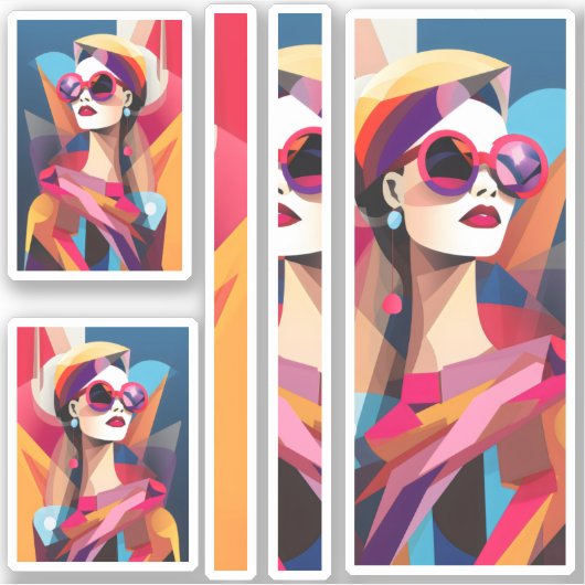 Fashionista 8 scrapbooking sticker (Voorkant)