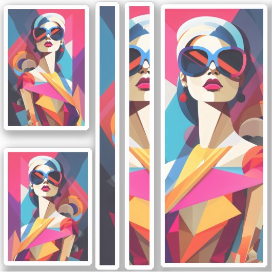 Fashionista 9 scrapbooking sticker (Voorkant)