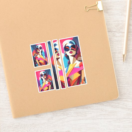 Fashionista 9 scrapbooking sticker (Notitieboek)