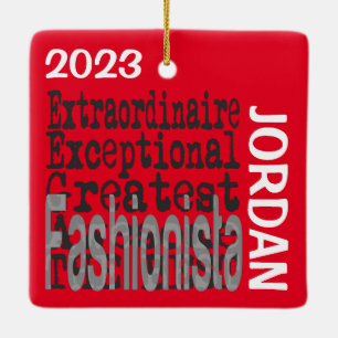 Fashionista buitengewoon CUSTOM Keramisch Ornament