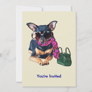 Fashionista Chihuahua Kaart