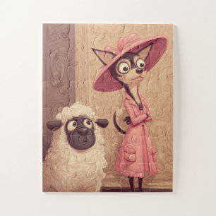 Fashionista Chihuahua & Schaap – Puzzel