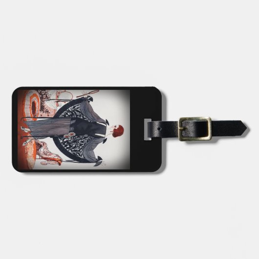 Fashionista Diva Roaring Twenties Bagagelabel (Voorkant horizontaal)