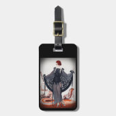 Fashionista Diva Roaring Twenties Bagagelabel (Voorkant verticaal)