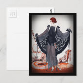 Fashionista Diva Roaring Twenties Briefkaart (Voorkant / Achterkant)