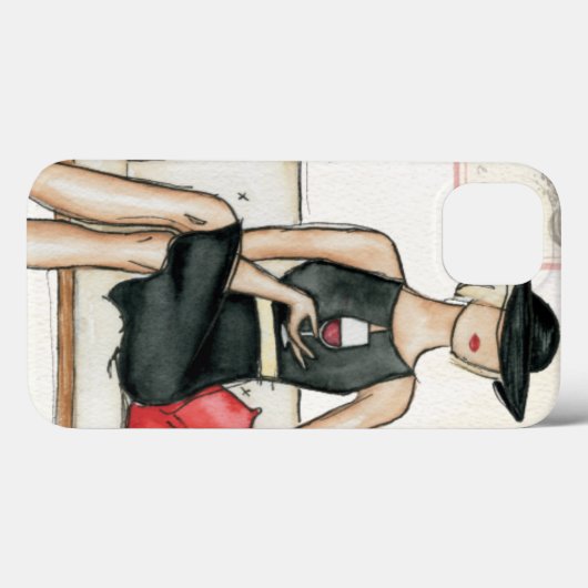 Fashionista Drink wijn Case-Mate iPhone Case (Achterkant (horizontaal))