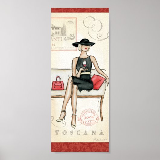 Fashionista Drink wijn Poster (Voorkant)