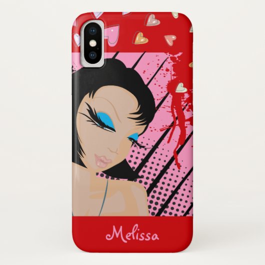 Fashionista en hart Case-Mate iPhone case (Achterkant)
