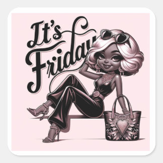 Fashionista Friday Vibes Sticker