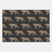 Fashionista Gold Black Glitter Tiger Pattern Inpakpapier Vel (Voorkant 2)