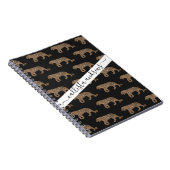 Fashionista Gold Black Glitter Tiger Pattern Notitieboek (Rechterzijde)