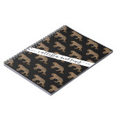 Fashionista Gold Black Glitter Tiger Pattern Notitieboek (Linkerzijde)