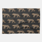 Fashionista Gold Black Glitter Tiger Pattern Theedoek (Horizontaal)