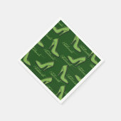 Fashionista Green Shoes Pattern Napkins Servetten (Hoek)