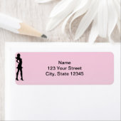 Fashionista in roze en grijs etiket (Insitu)