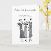 Fashionista-Kaart Kaart (Gele Bloem)