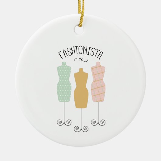 Fashionista Keramisch Ornament (Voorkant)