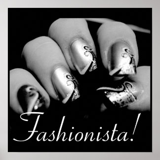 Fashionista Nail Art Poster