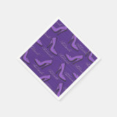 Fashionista Paarse Shoes Pattern Napkins Servetten (Hoek)