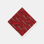 Fashionista Red Shoes Pattern Napkins Servetten (Hoek)