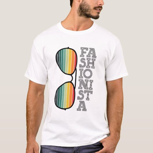 Fashionista, Retro Sunglass T-shirt (Voorkant)