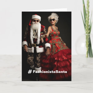 Fashionista Santa Vakantie Kaart