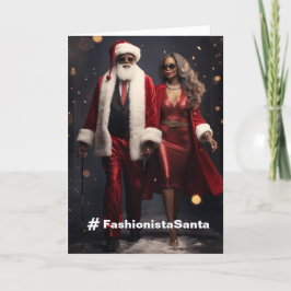 Fashionista Santa  vakantie Kaart