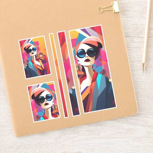 Fashionista scrapbooking sticker (Notitieboek)