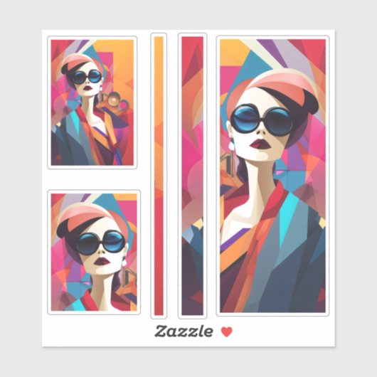 Fashionista scrapbooking sticker (Vel)