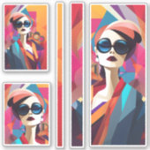 Fashionista scrapbooking sticker (Voorkant)